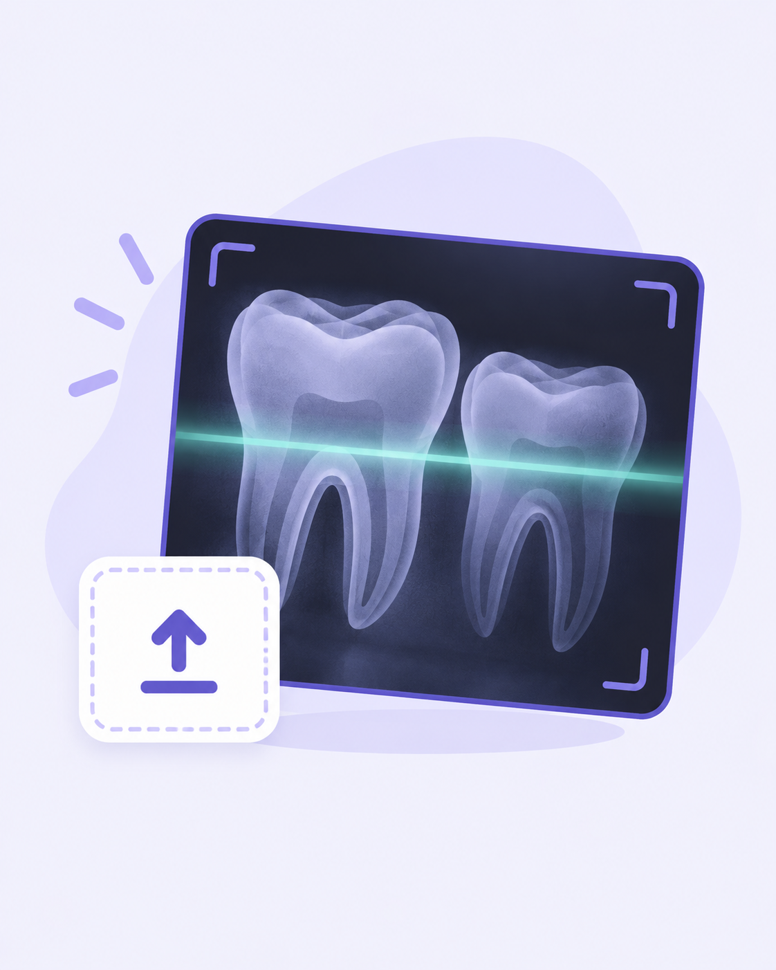 A dental X-ray being attached to the case
